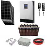 Kit Solaire Isolé 3000W 24V 9000Wh/jour. Bat OPzS. Kit Solaire Isolé 3000W 24V 9000Wh/jour. Bat OPzS.