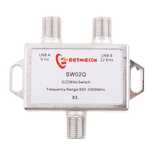 Commutateur satellite étanche DiSEqC 2x1 (DS-02C) commutateur LNB antenne satellite plat pour récepteur TV 0 / 22KHz