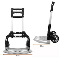 Chariot d'entrepôt, aluminium avec roues TPR, 75 kg